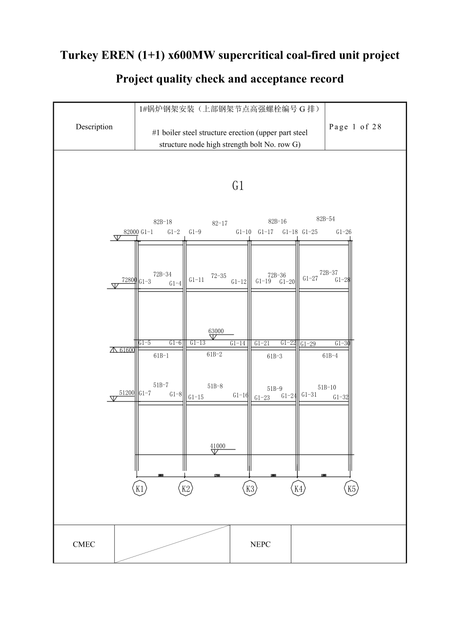 锅炉上部高强螺栓记录_第1页