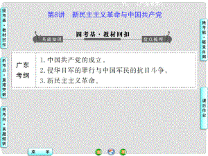 高考?xì)v史一輪總復(fù)習(xí) 第8講 新民主主義革命與中國(guó)共產(chǎn)黨課件 岳麓版