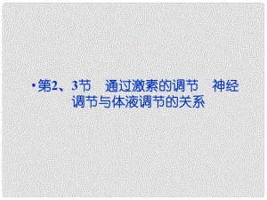 高考生物一輪復習 第二章 第2、3節(jié) 通過激素的調節(jié)神經(jīng)調節(jié)與體液調節(jié)的關系課件 新人教版必修3