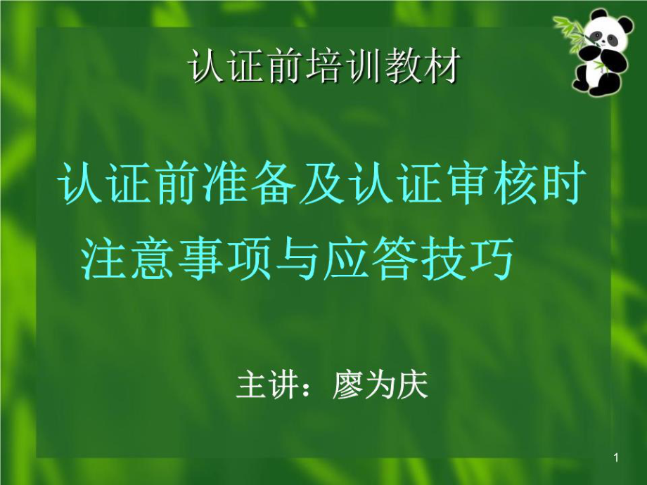 《认证前培训》PPT课件.ppt_第1页