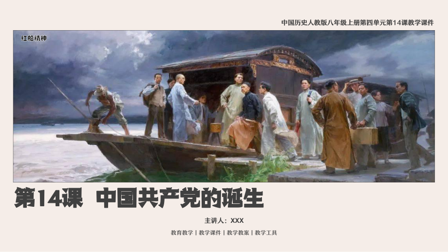 中国历史人教版八年级上册第四单元第14课《中国共产党的诞生》PPT教学课件（带内容）_第1页