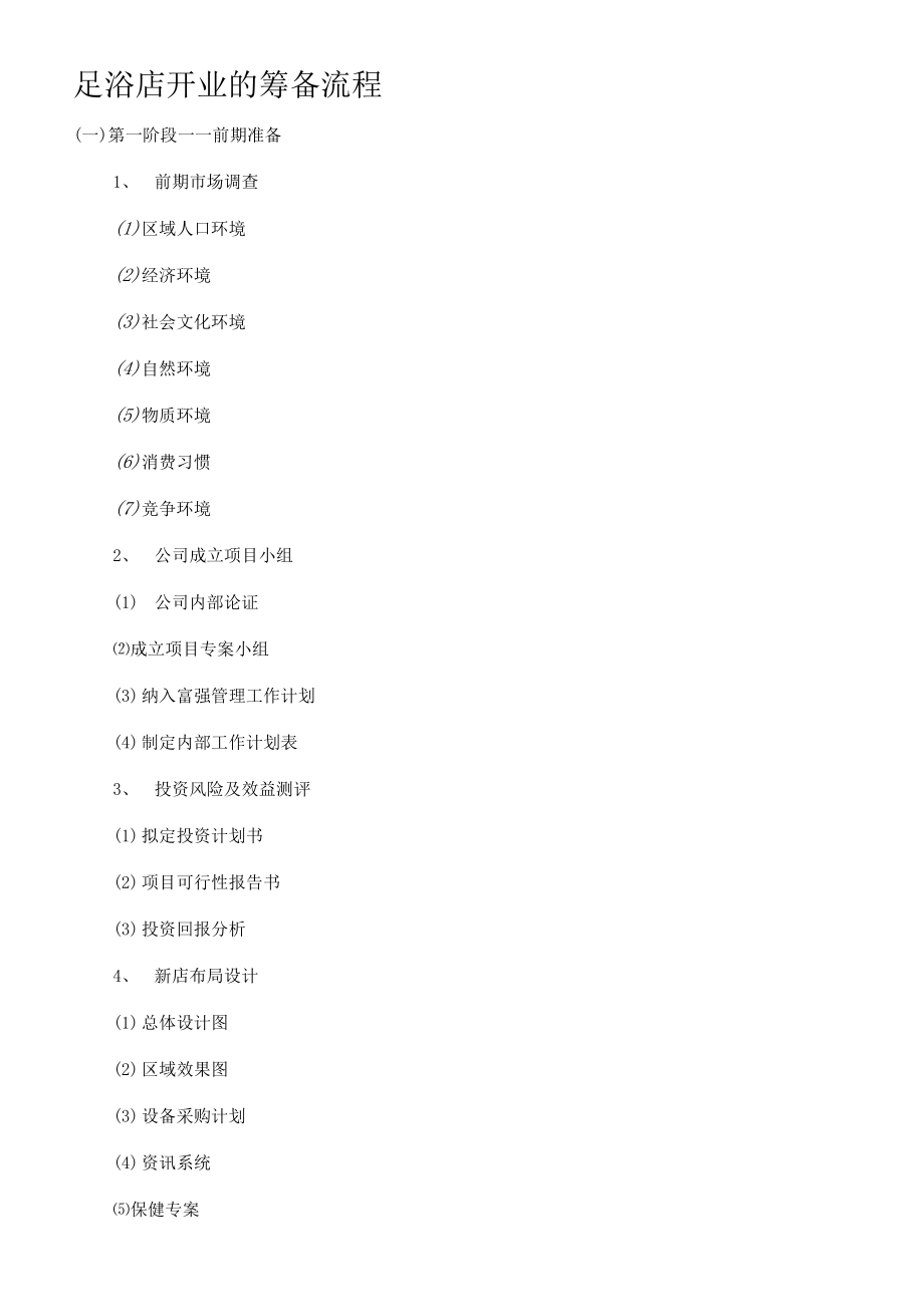 足浴店开业的筹备流程_第1页