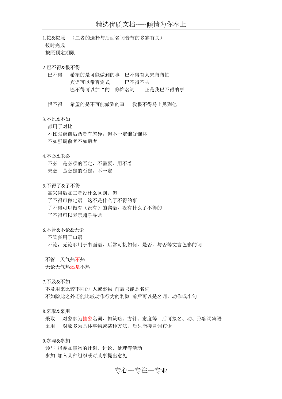 现代汉语八百词词语辨析-吕叔湘(共10页)_第1页