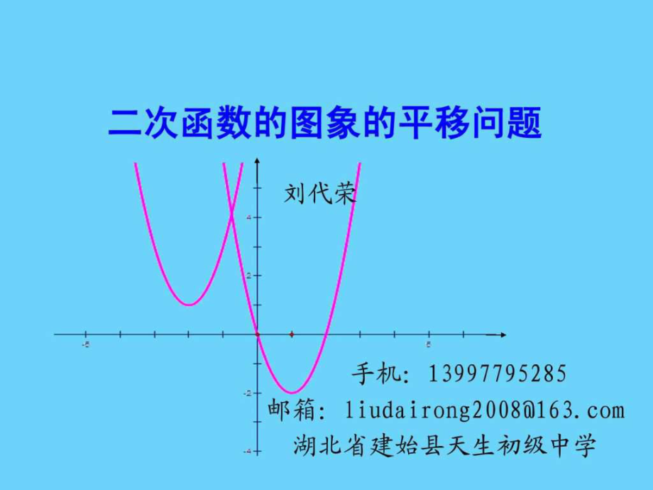 二次函数的图象的平移问题_第1页