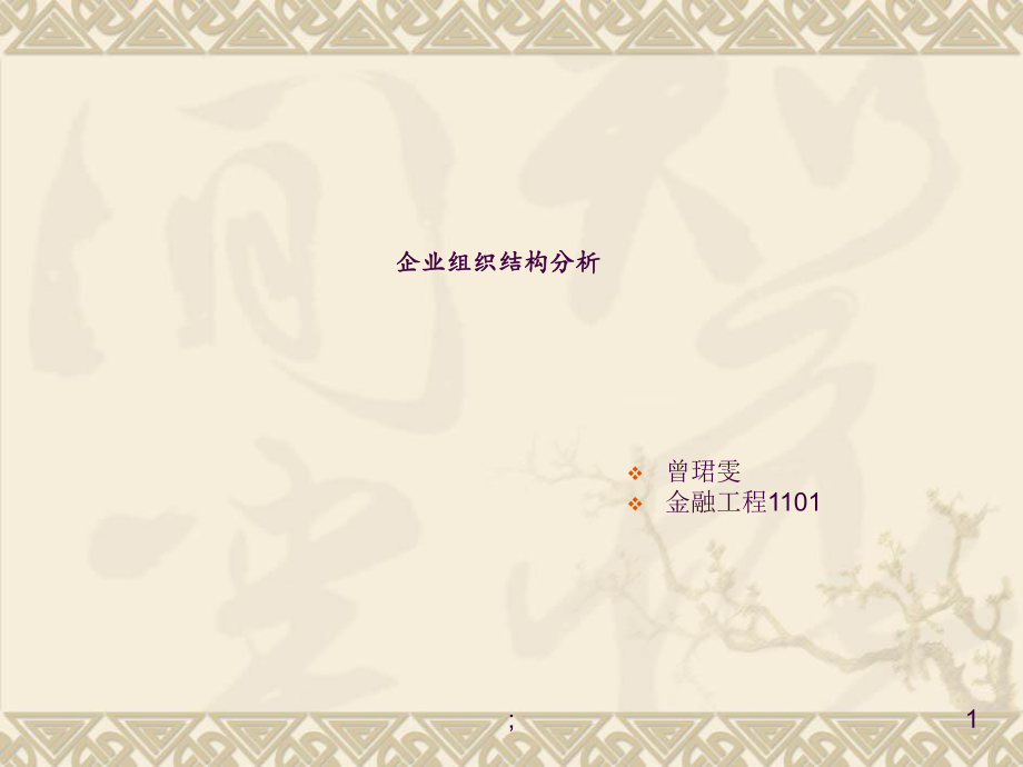 企业组织结构分析ppt课件_第1页