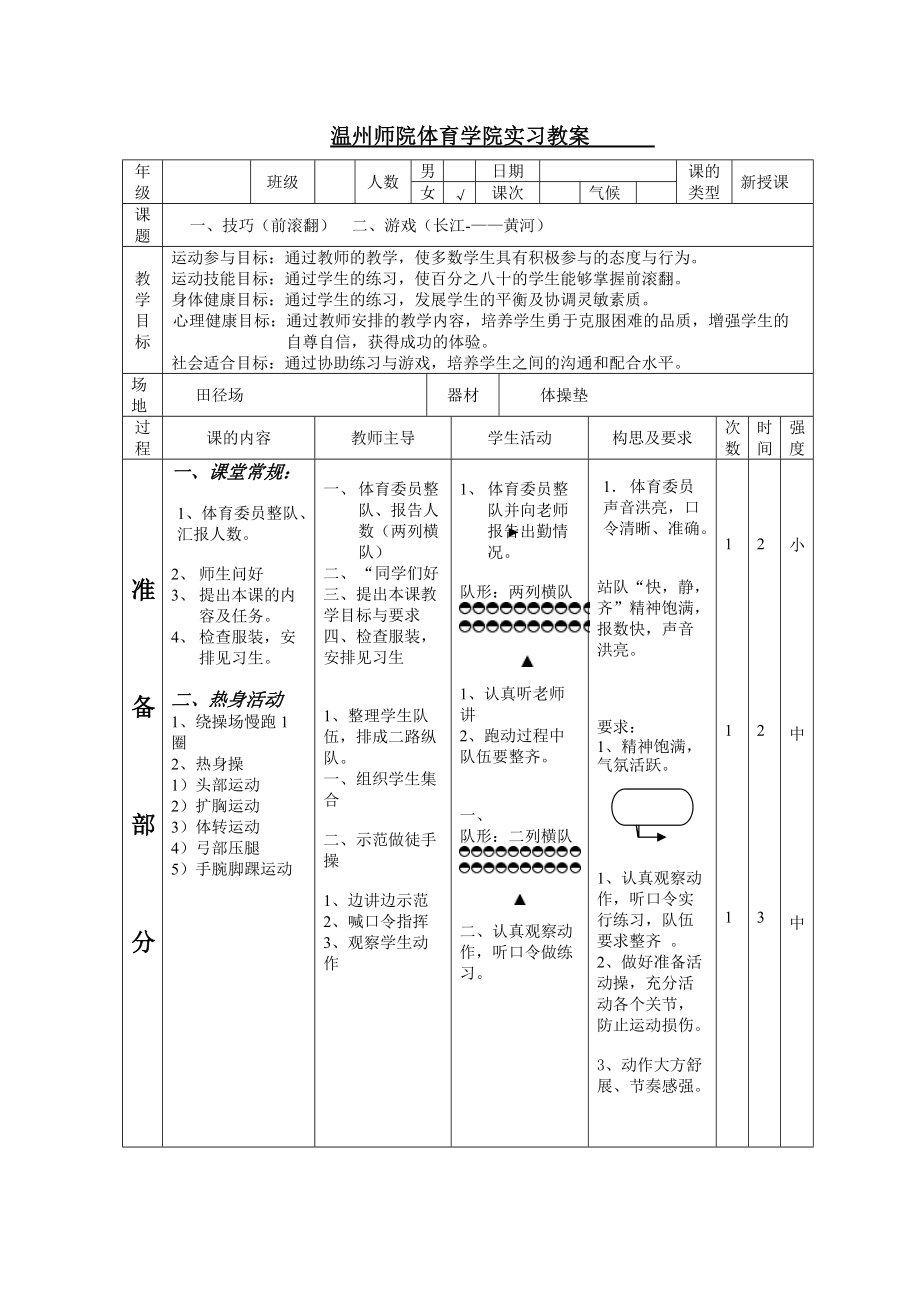 技巧前滚翻+游戏_第1页