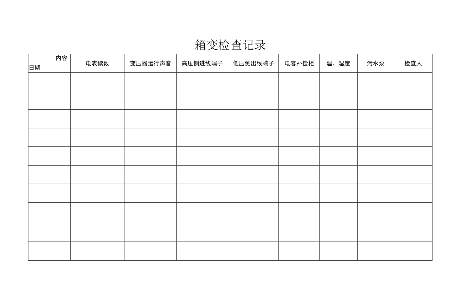 箱变检查记录.docx_第1页