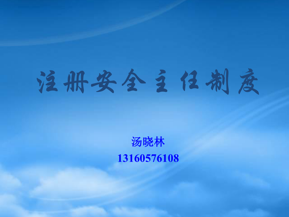 注册安全主任制度XXXX_第1页